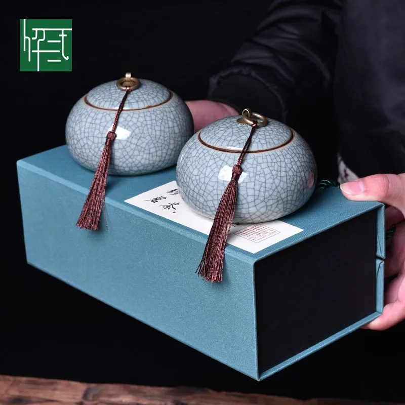 青岛陶瓷密封罐碧螺春绿茶红茶大红袍茶罐