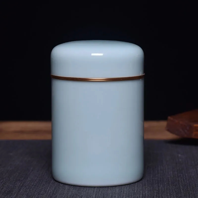 青岛旅行便携茶叶罐陶瓷密封罐大号家用存储罐